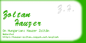 zoltan hauzer business card